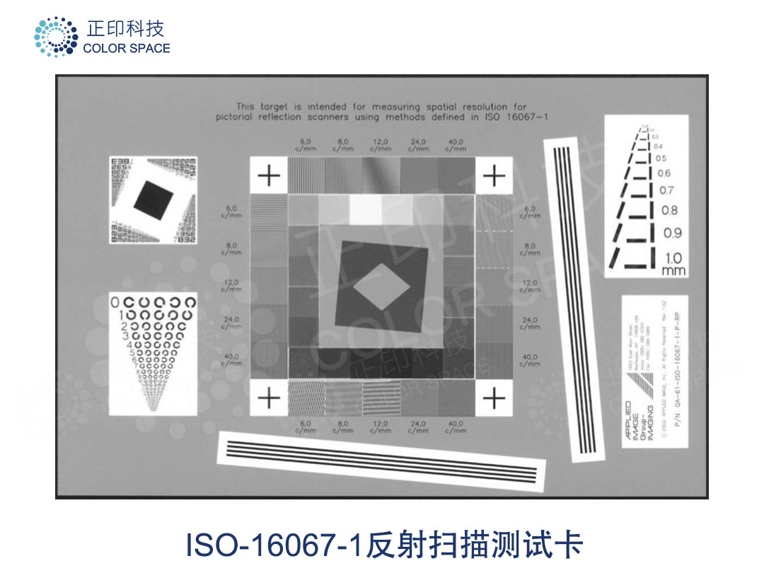 ISO-16067-1 Reflective Scanner Test chart 