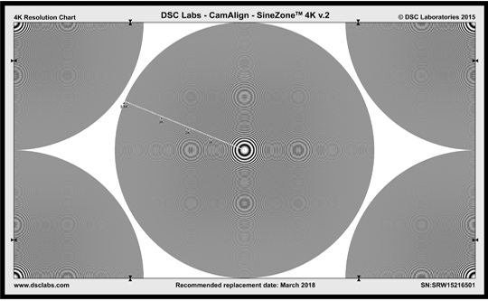 DSC 4K正弦分辨率测试卡